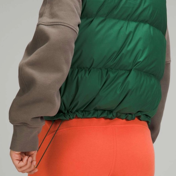 NWT Lululemon Wunder Puff Cropped Vest, Everglade Green - Picture 7 of 8